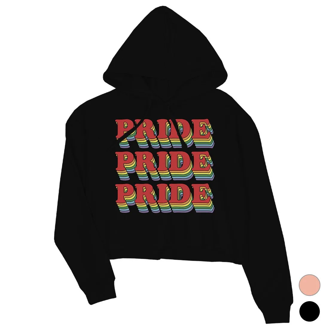 LGBT Pride X3 Rainbow Crop Hoodie