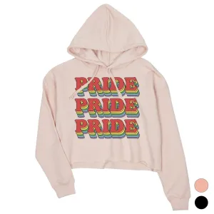 LGBT Pride X3 Rainbow Crop Hoodie