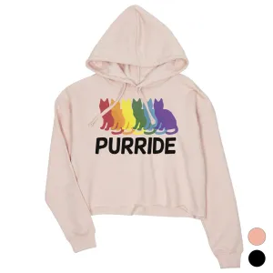 LGBT Purride Rainbow Cats Crop Hoodie