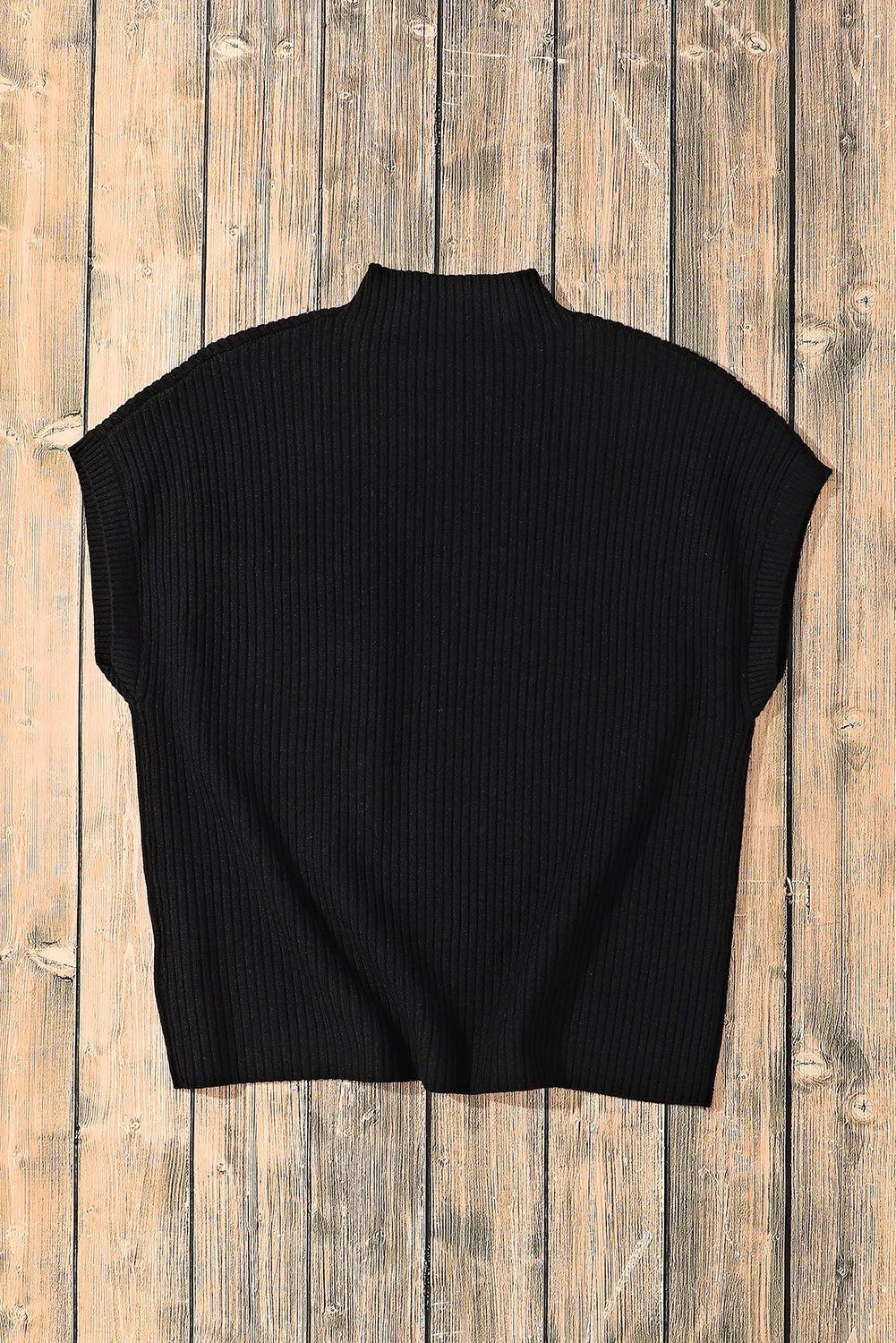 Lindsey Patch Pocket Ribbed Knit Short Sleeve Sweater