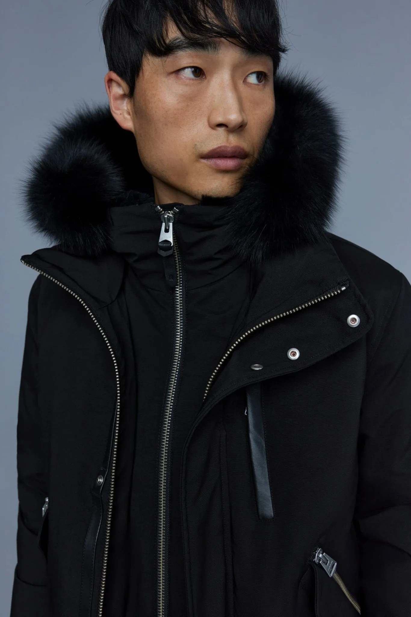 MACKAGE DIXON-BX - 2-in-1 Nordic Tech Down Bomber With Blue Fox Fur