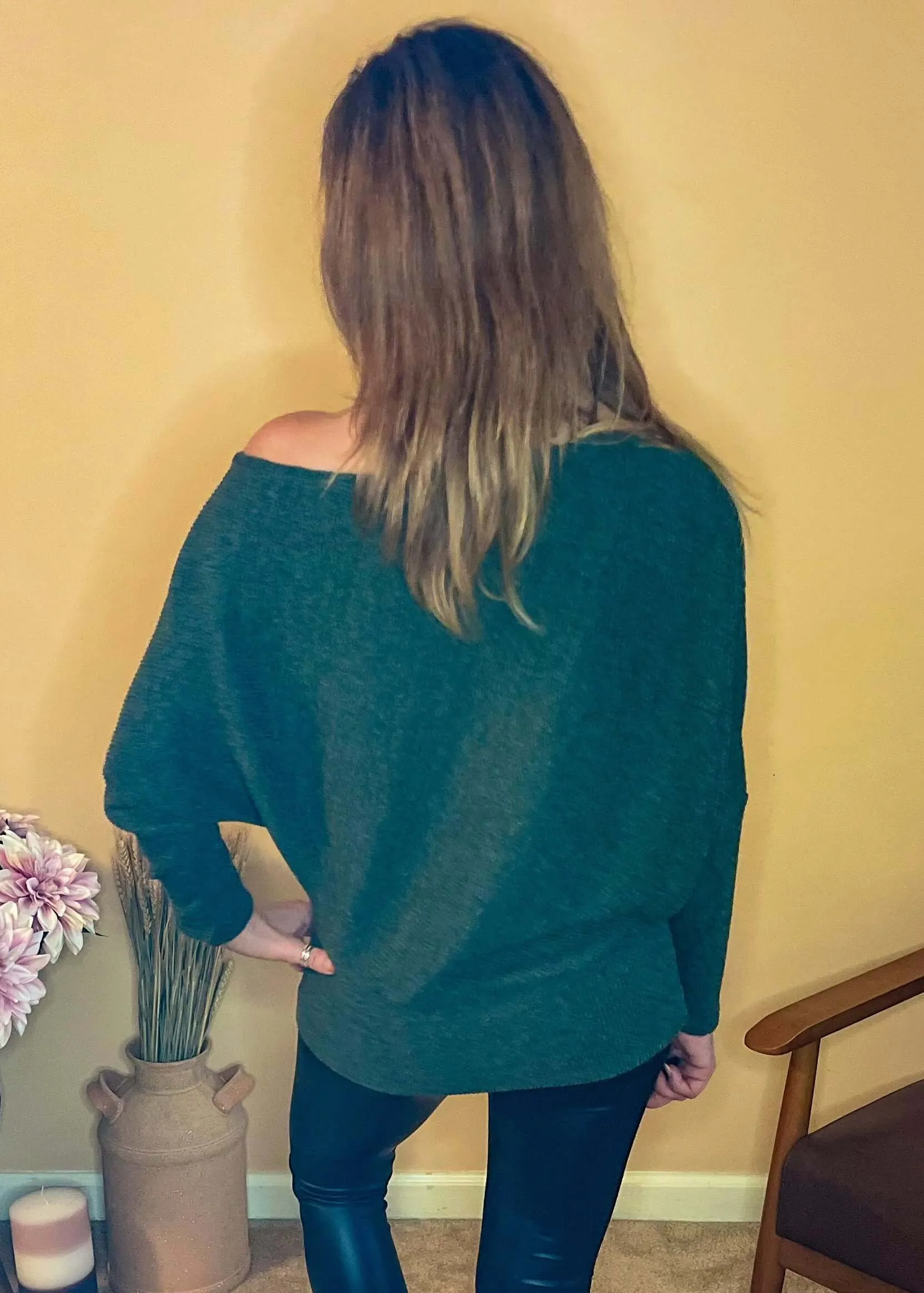 Making a Move Off-Shoulder Sweater