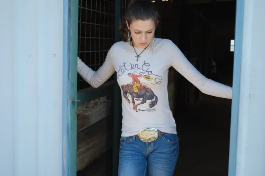 Original Cowgirl Clothing T-Shirts: Thermal Let'er Go