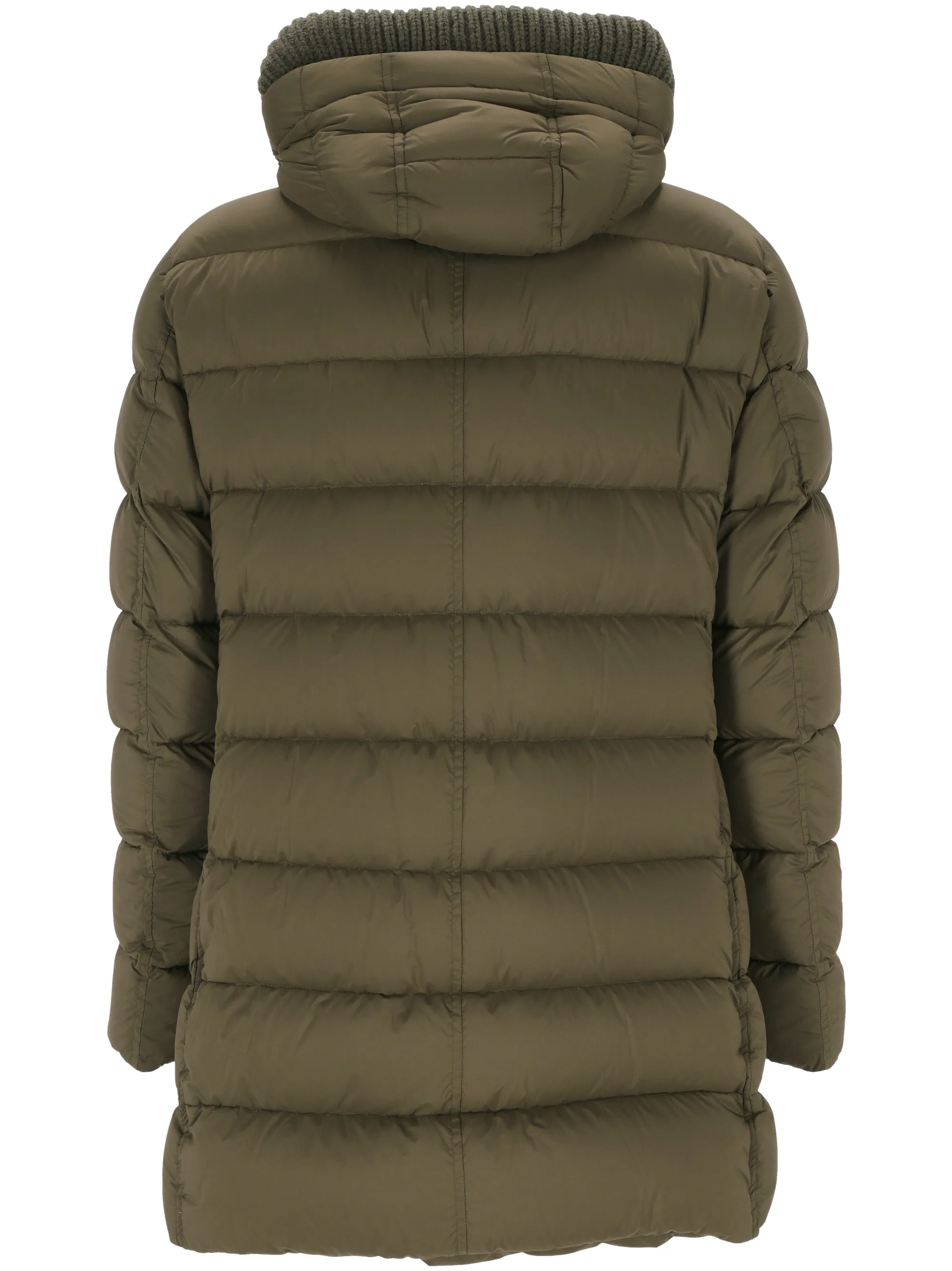 padded hooded down jacket