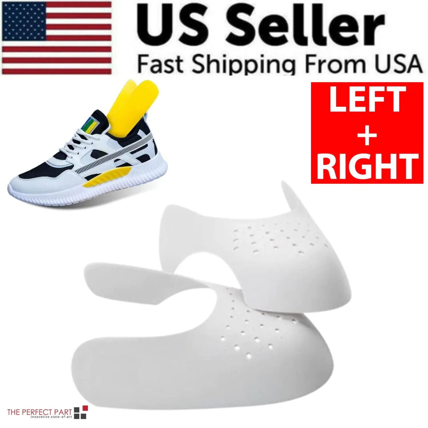 Pair Sneaker Shoe Anti Crease Protector Decreaser Toe Force Creasing Shoes Cover