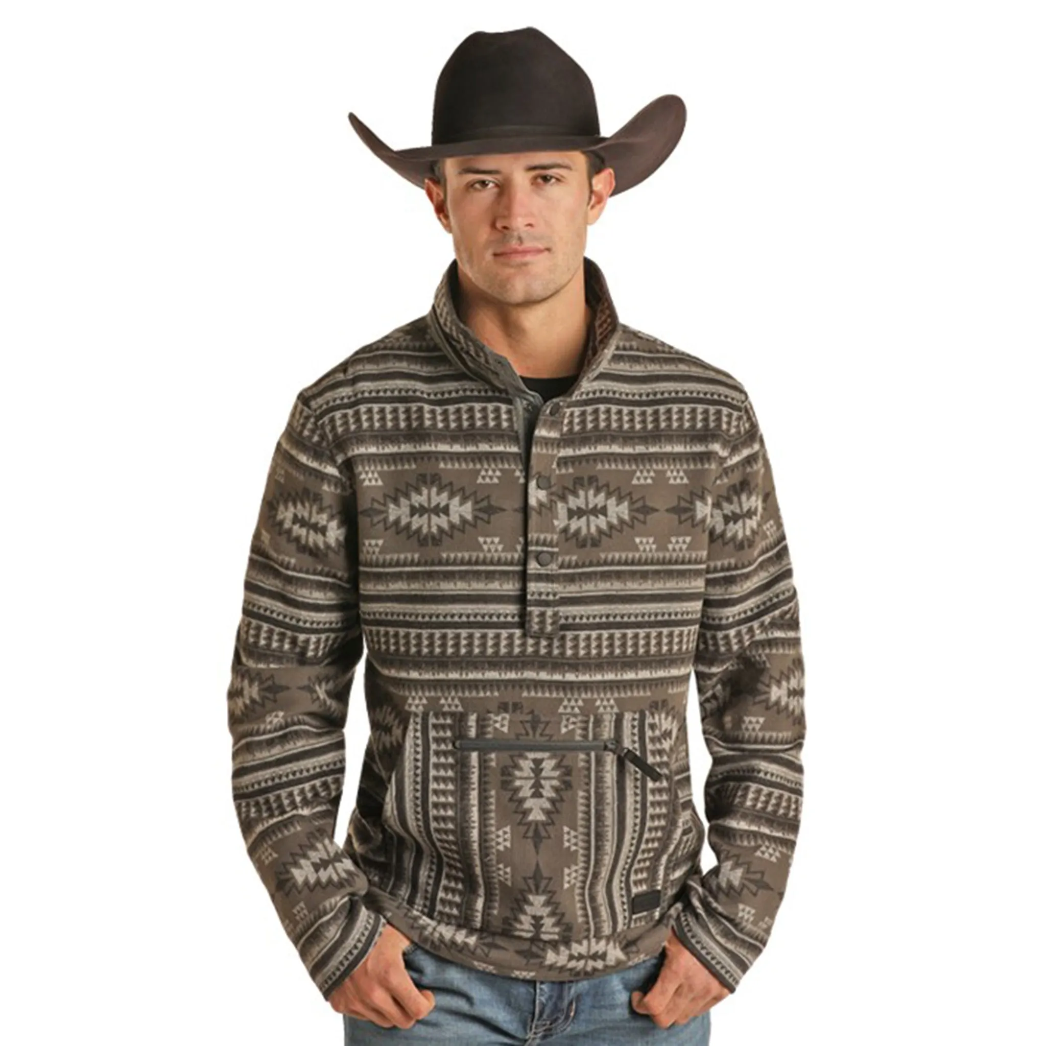 Rock & Roll Men's Aztec Henly Pullover