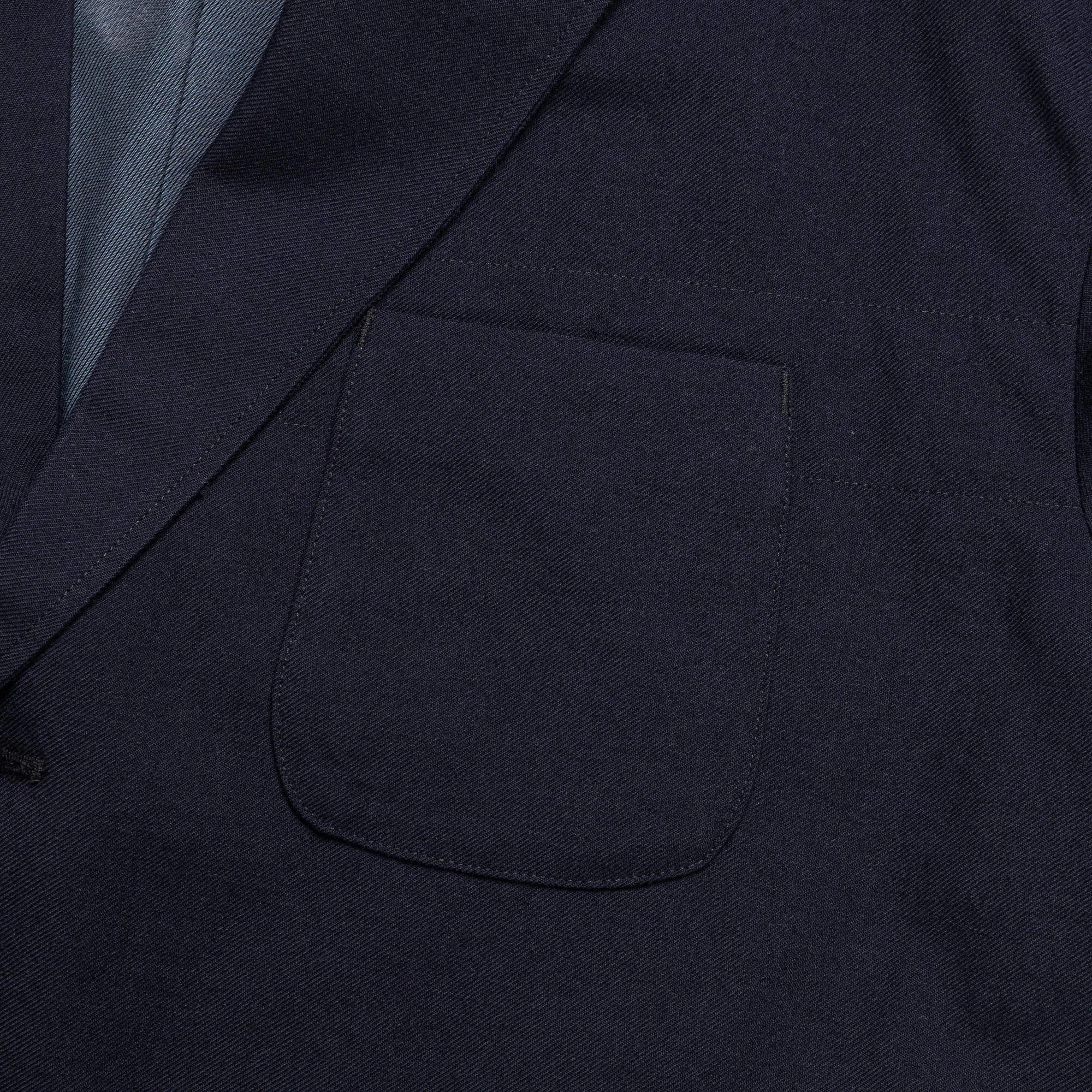 Slanted Jacket - Dk. Navy Wool Uniform Serge