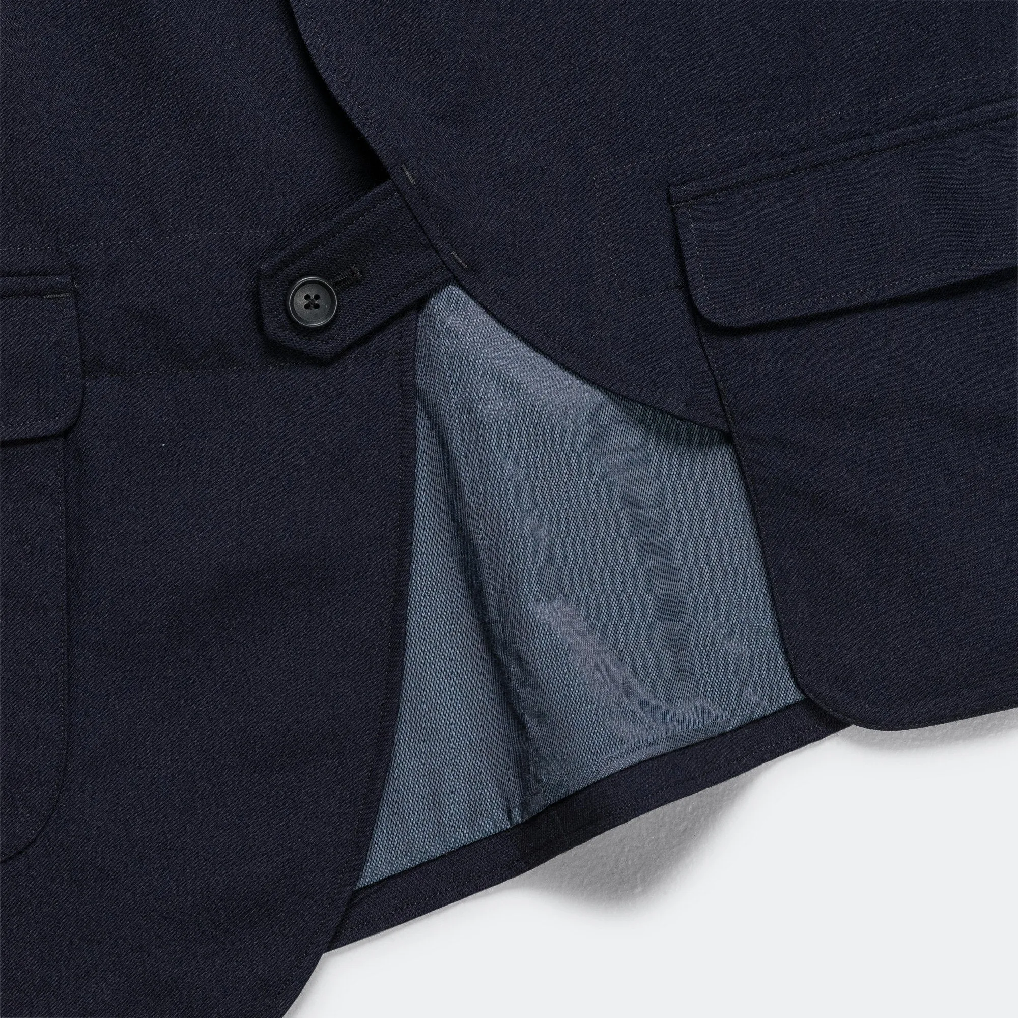 Slanted Jacket - Dk. Navy Wool Uniform Serge