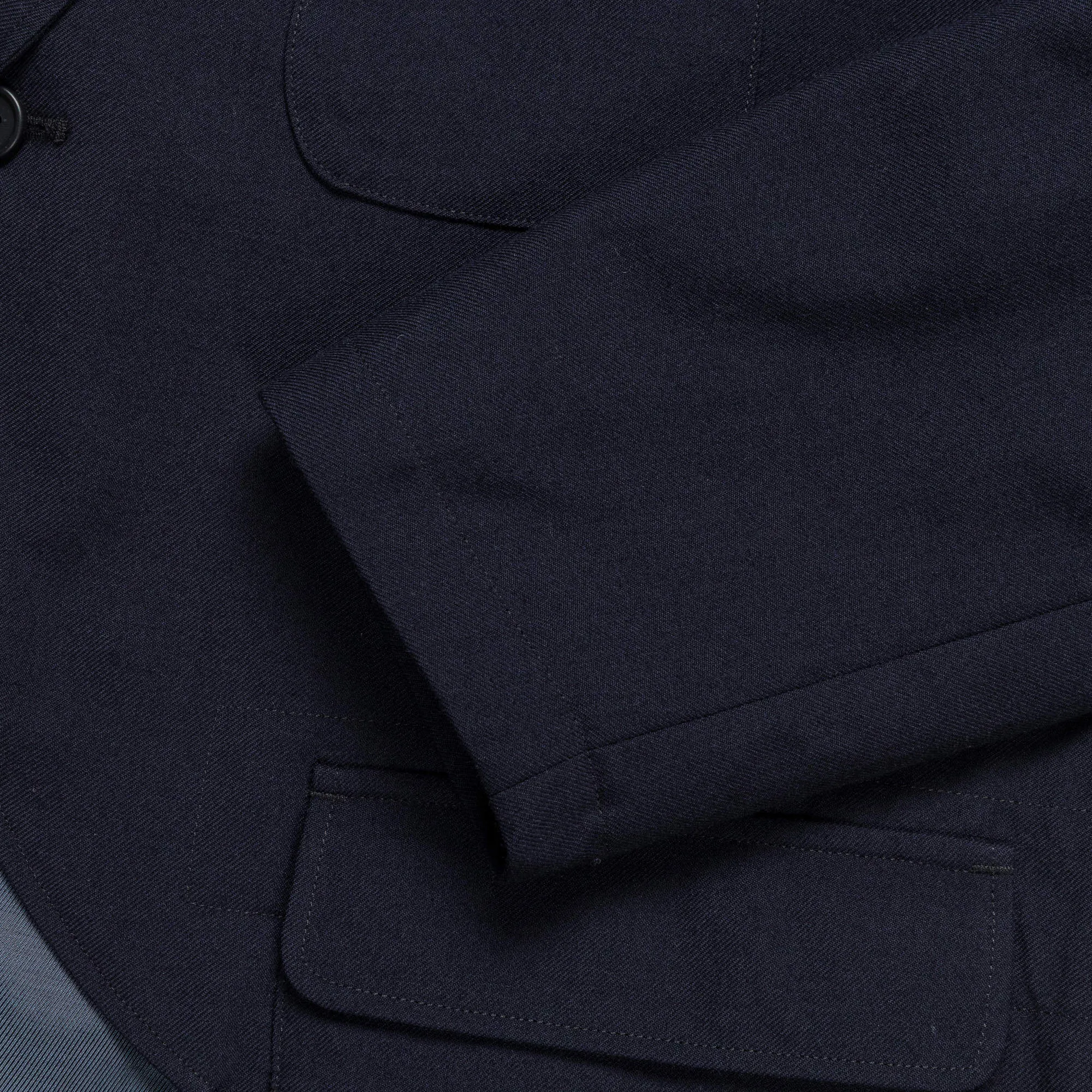 Slanted Jacket - Dk. Navy Wool Uniform Serge