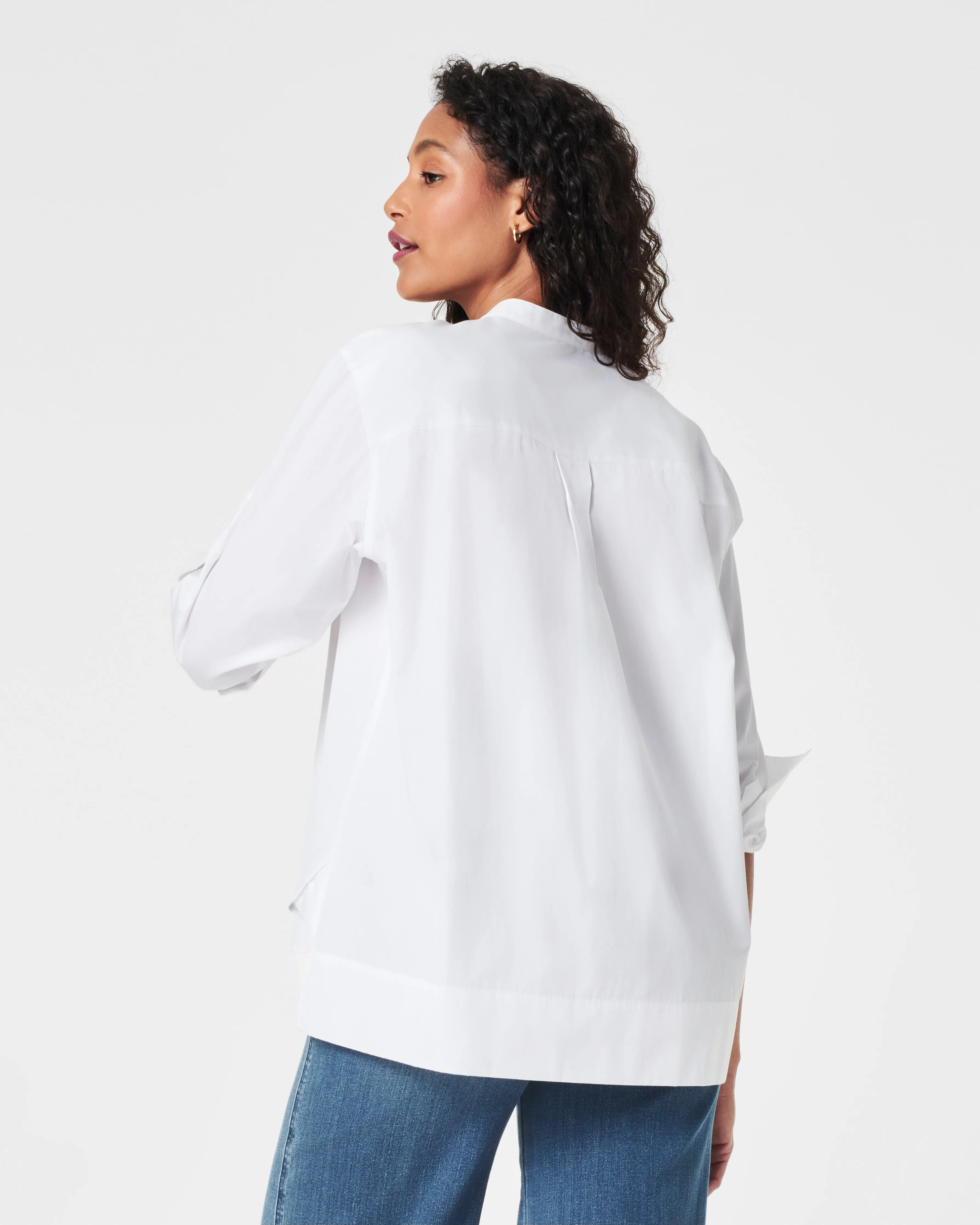 SPANX® Poplin Tuxedo Shirt