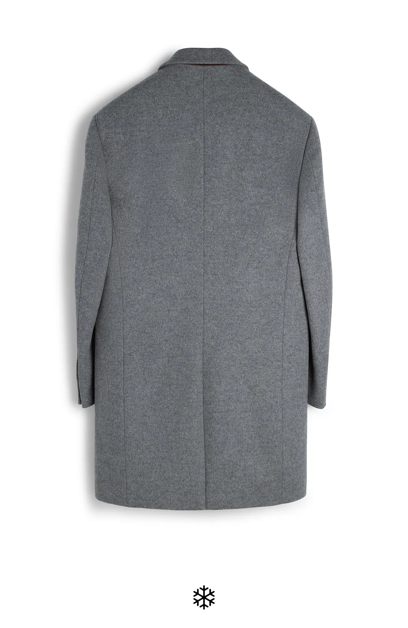 SUTTON LIGHT GREY WOOL TOPCOAT