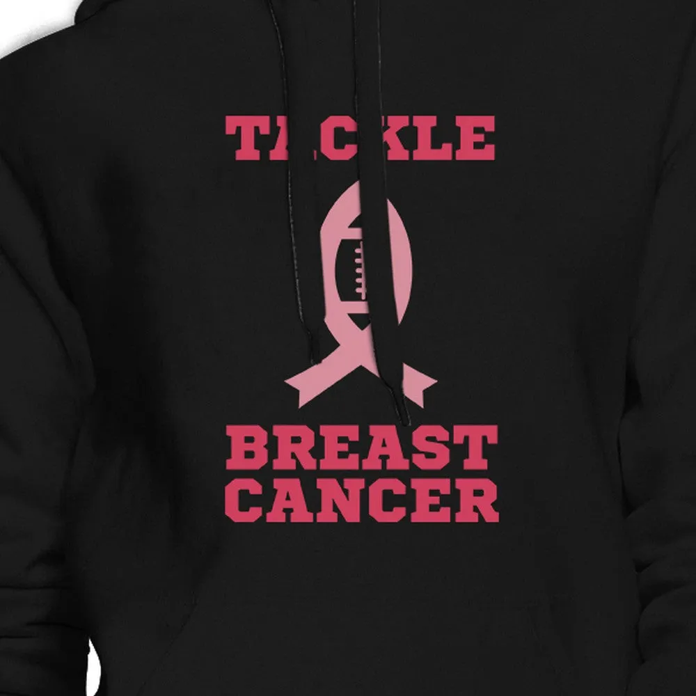 Tackle Breast Cancer Football Black Hoodie