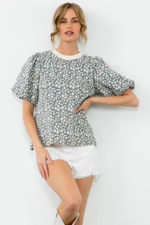 THML Daisy Flower Print Top