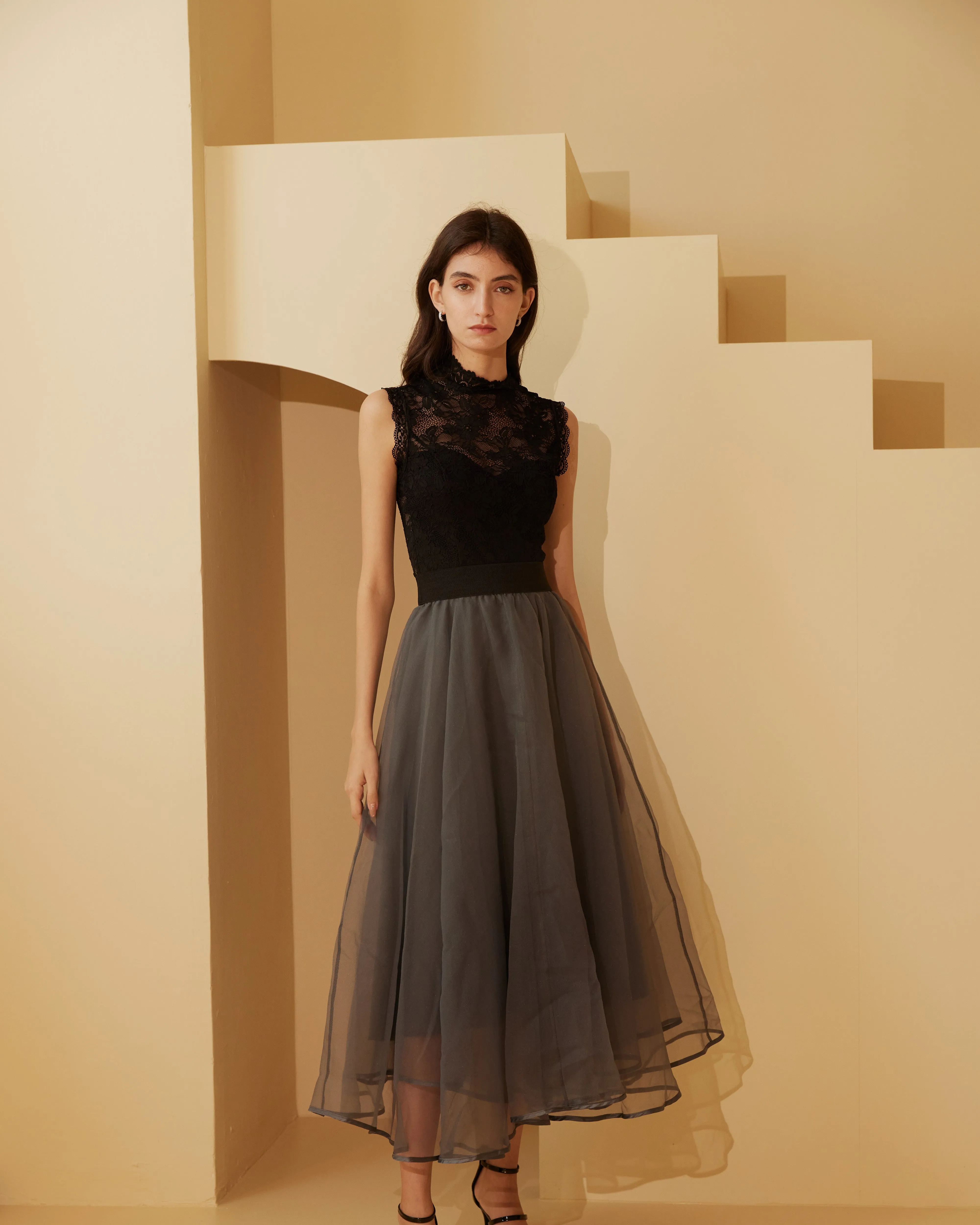 Tiana Tulle Maxi Skirt (2219SK001)