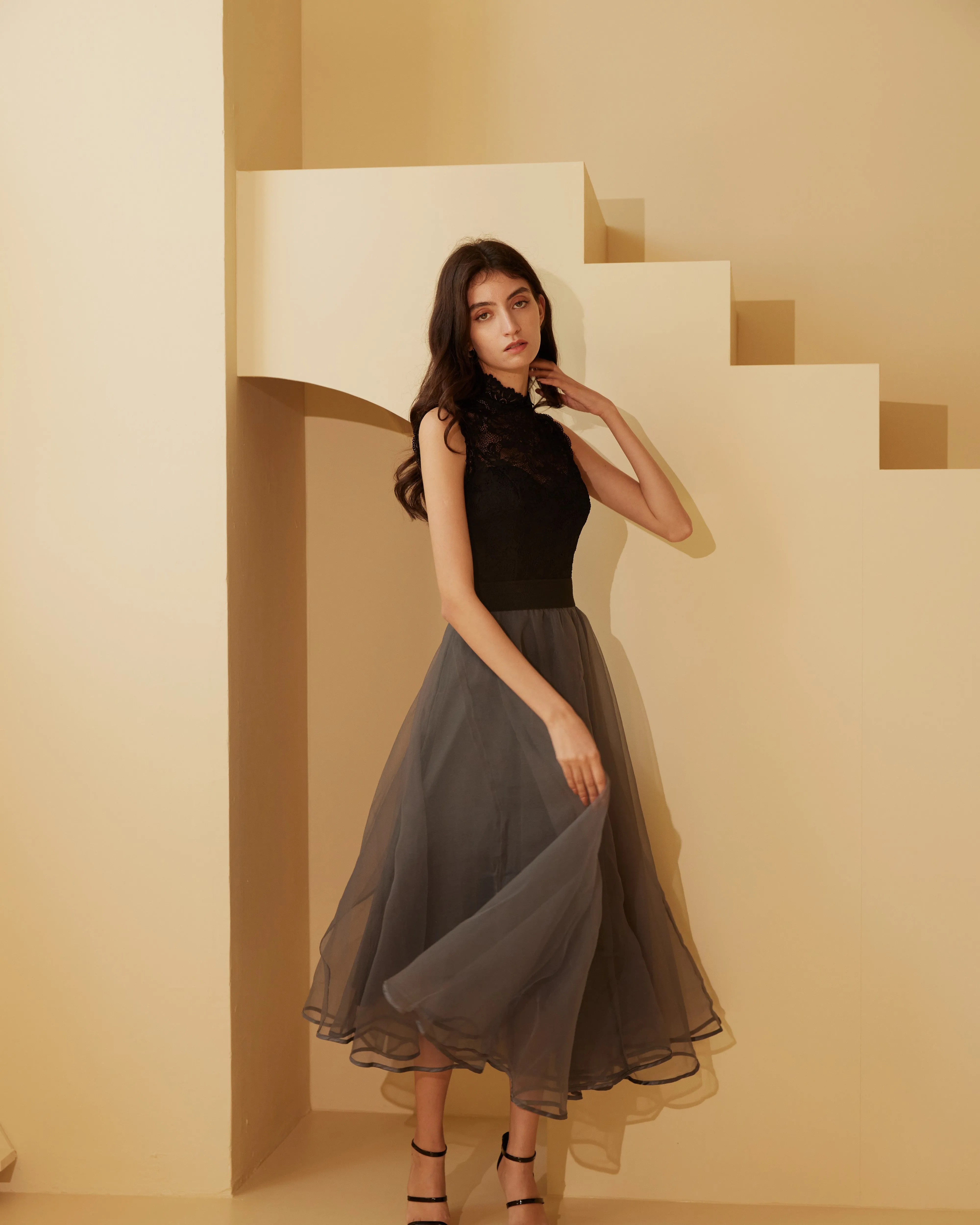 Tiana Tulle Maxi Skirt (2219SK001)