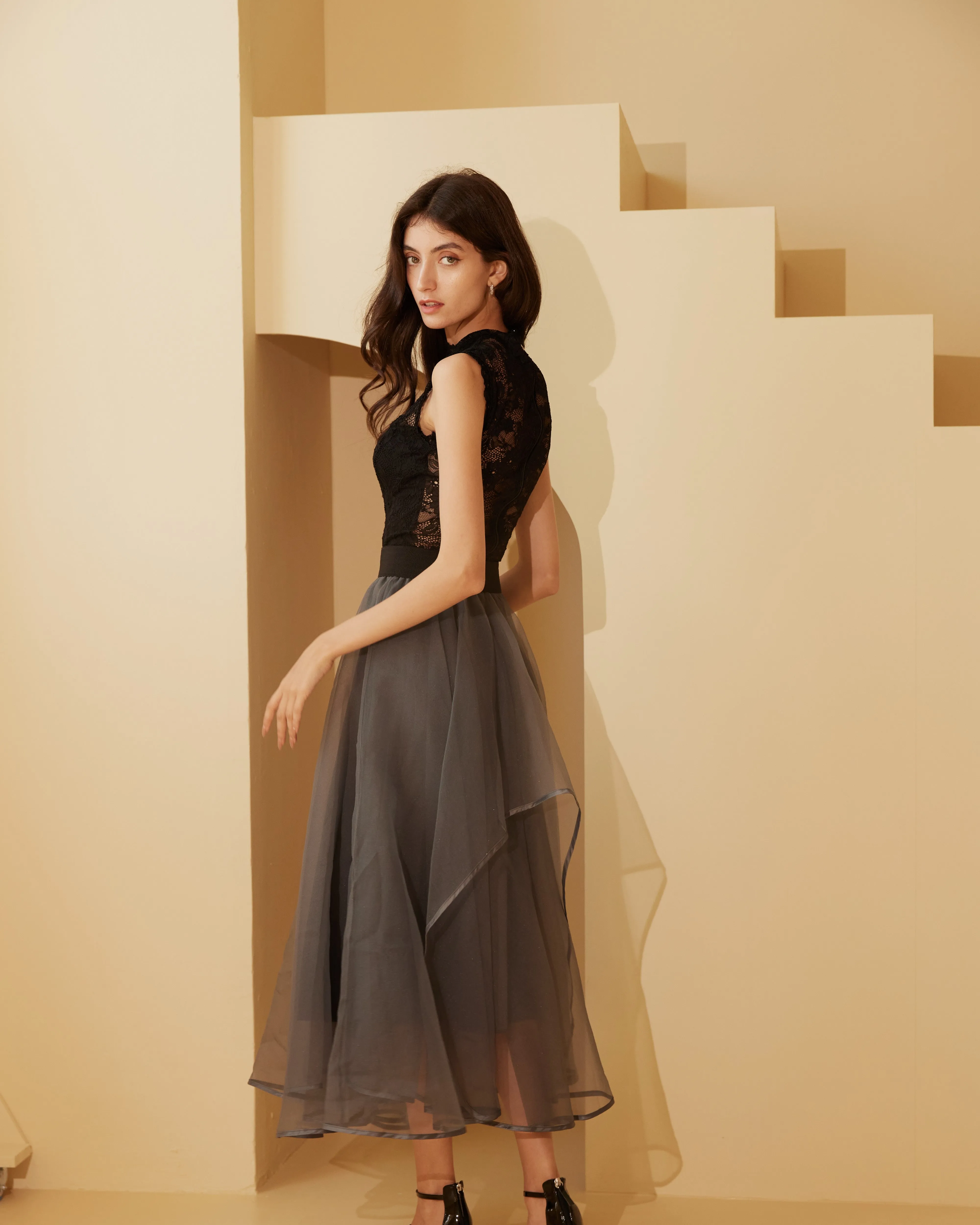 Tiana Tulle Maxi Skirt (2219SK001)