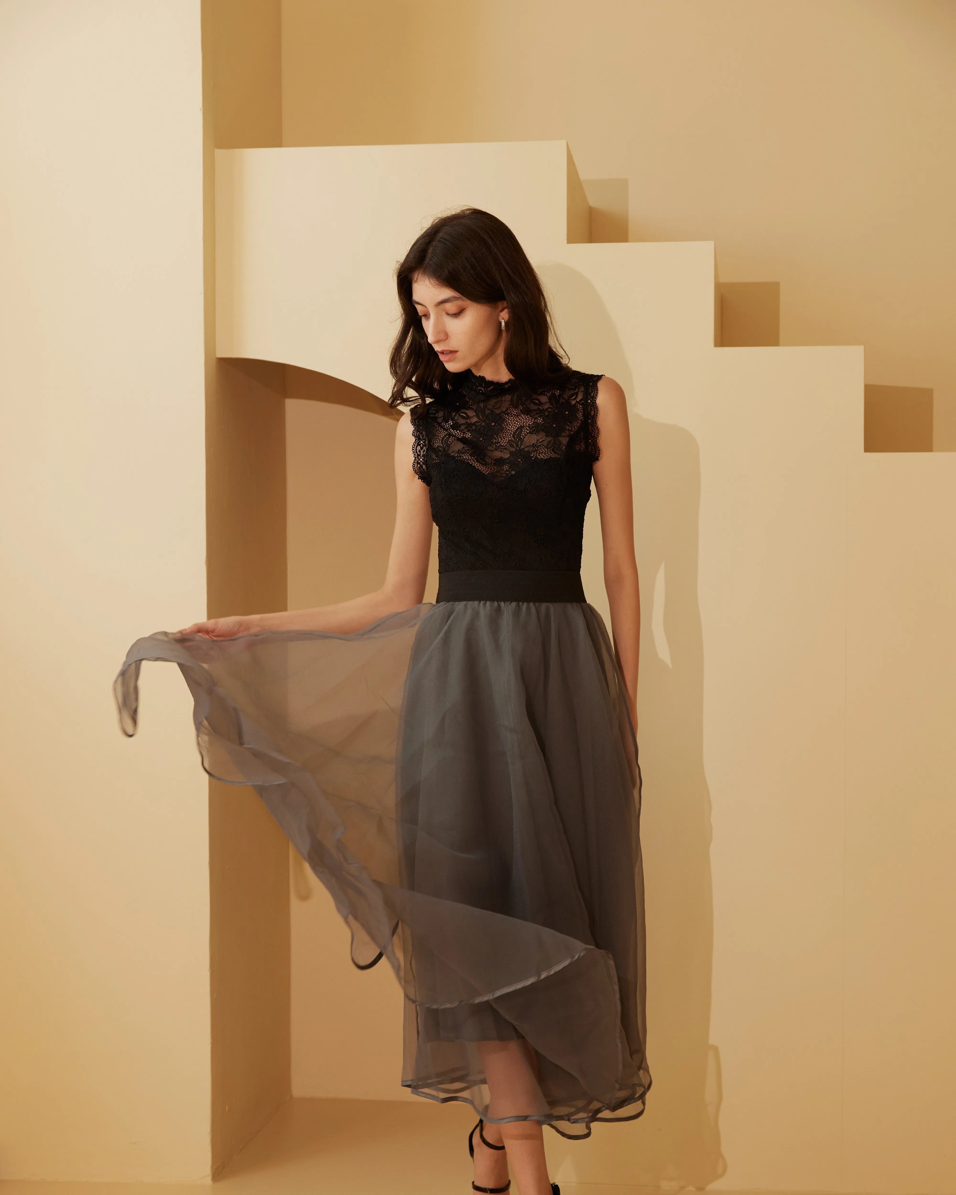 Tiana Tulle Maxi Skirt (2219SK001)