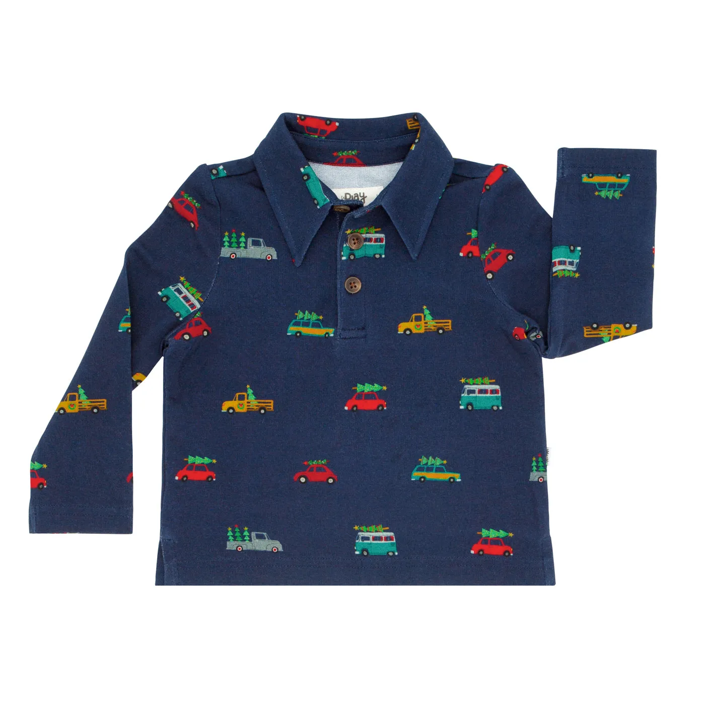 Tree Traffic Long Sleeve Polo Shirt