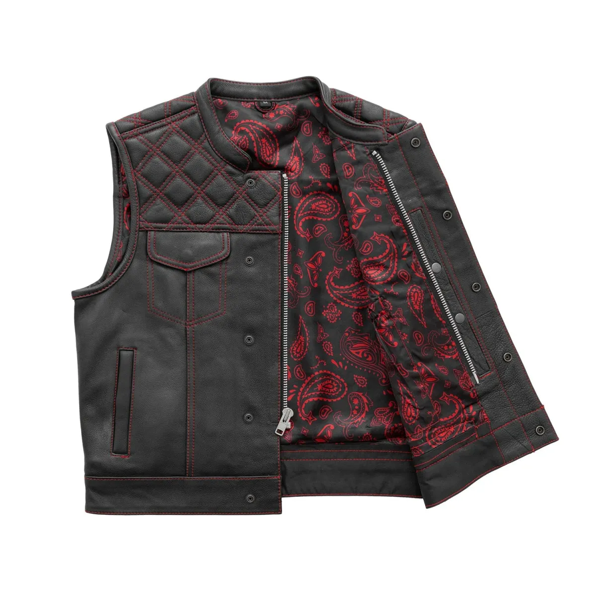 Upside Men's Club Style Leather Vest