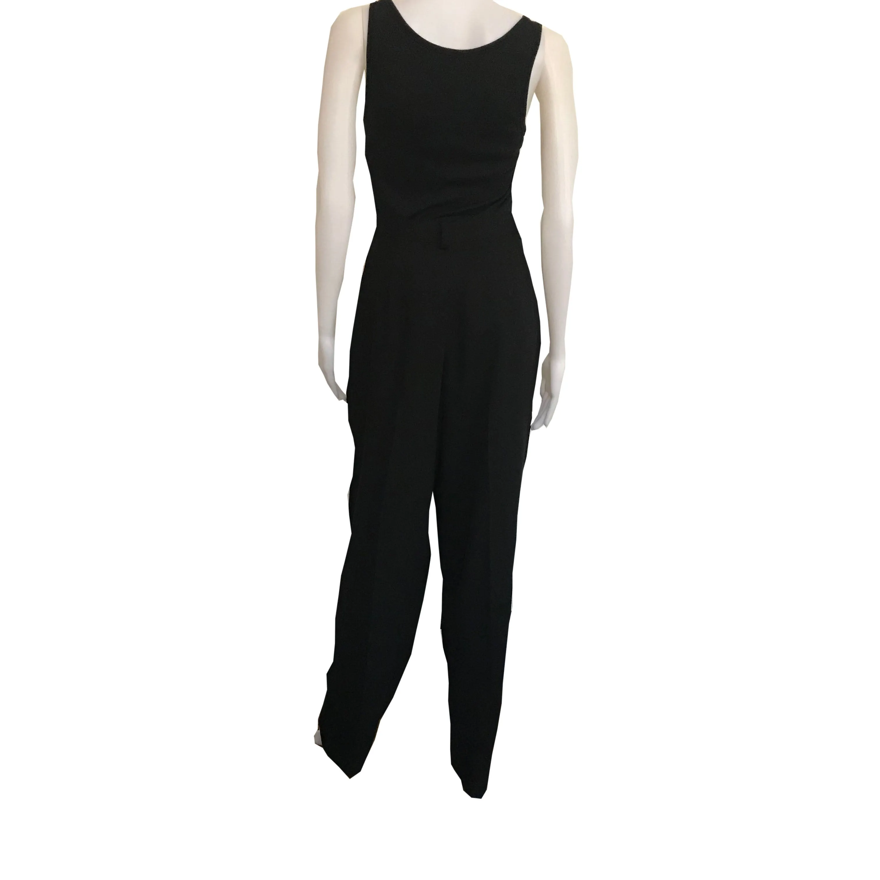 Vintage 1980s Black Halston Pleated Dress Pants