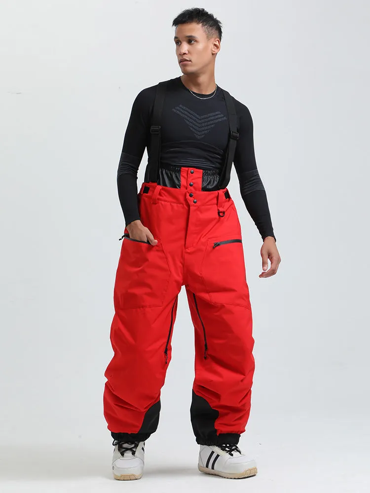 Women's Gsou Snow Durable Mountain Pro All Function Cargo Snow Bibs Pants