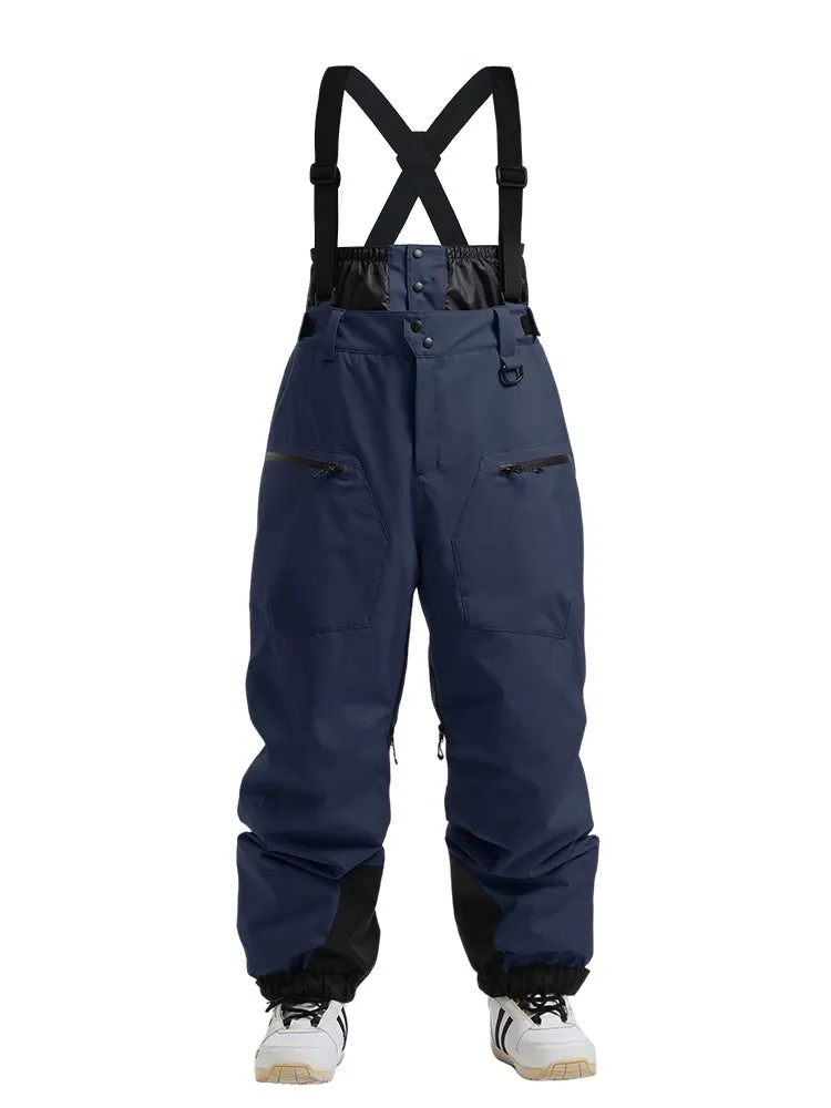 Women's Gsou Snow Durable Mountain Pro All Function Cargo Snow Bibs Pants