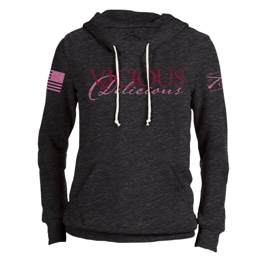 Women's Vicious & Delicious Premium Hoodie - Black