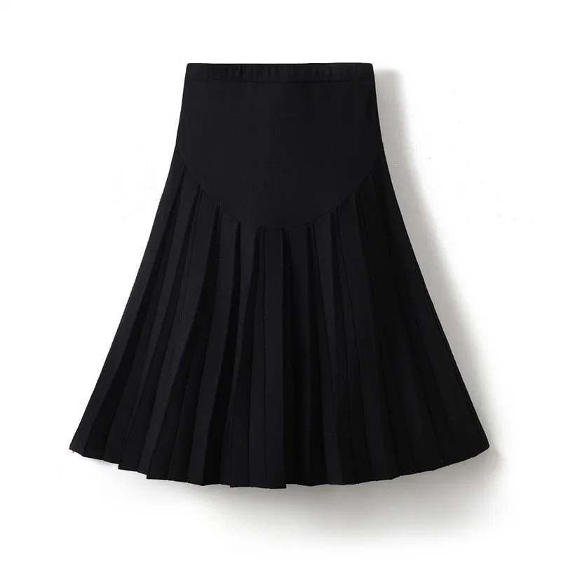 Y2K Classic Pleated High Waist Knitted Skirt